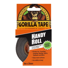 Gorilla Tape Handy Roll Black 25mm X 9.14m